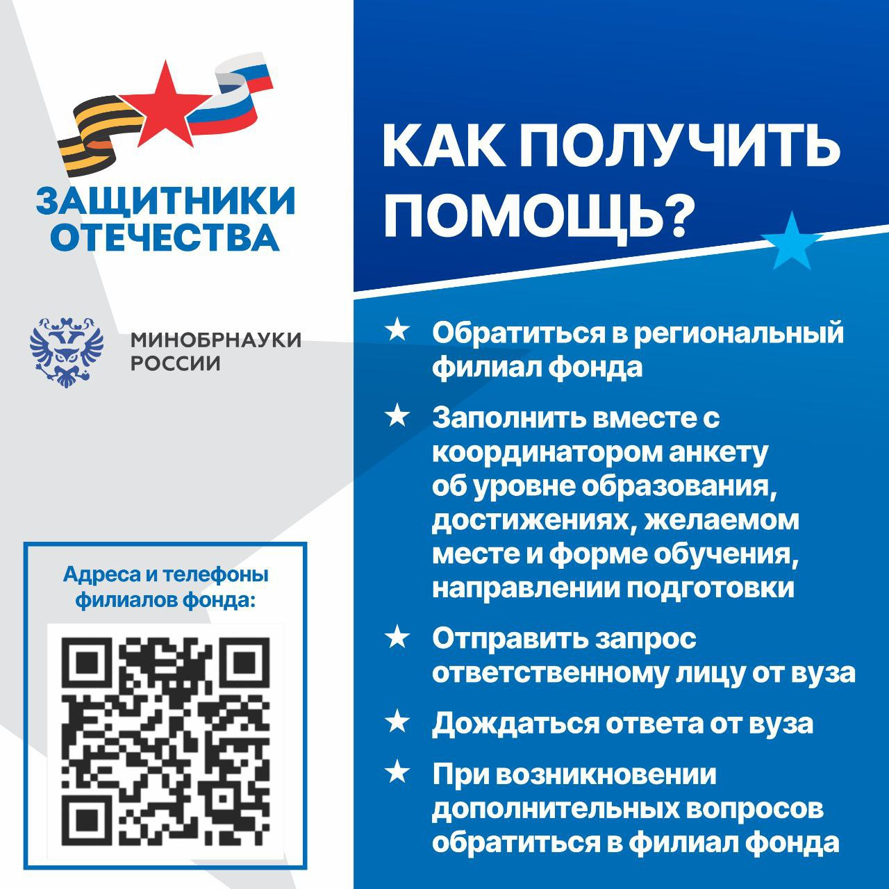 Фонд «Защитники Отечества» и Министерство образования России запустили специальную платформу для приема заявок на переобучение от ветеранов.